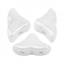 Les perles par Puca® Hélios beads Opaque white ceramic look 03000/14400